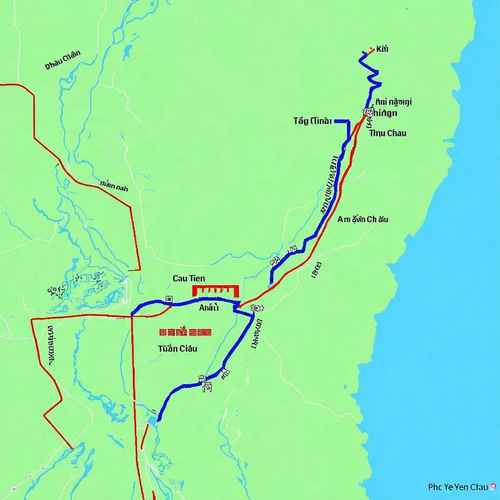 Ban do huong dan duong di chi tiet den cau tien chau thuoc phuong tien chau phuc yen vinh phuc